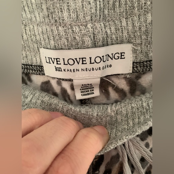 Womens Live Love Lounge Cheetah Print Tank Jogger Pockets Comfort Lounge Set M - Picture 9 of 14